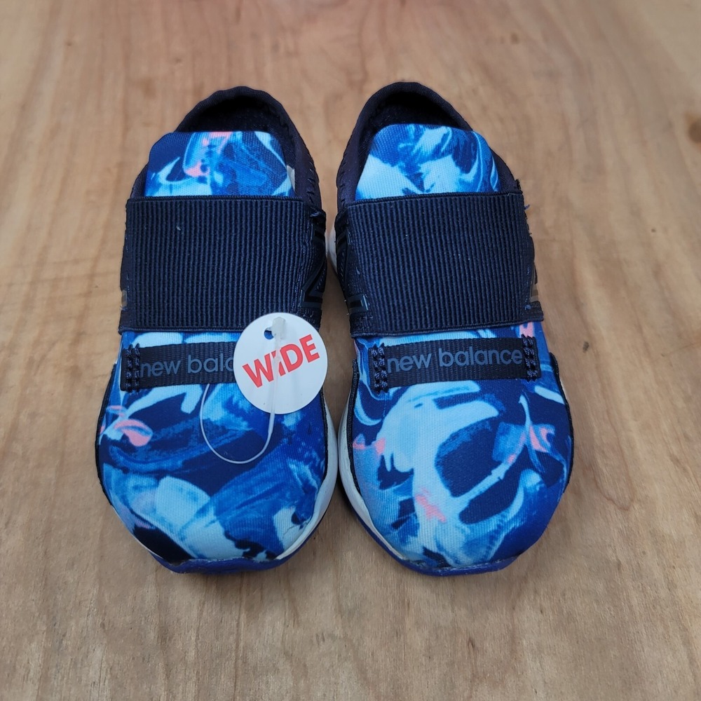 New Balance Kids Sneakers Toddler Size 4 Wide Blue Casual Hook & Loop Shoes - Picture 3 of 8